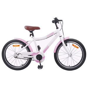 vidaXL Kids Bike 18 Inches for 5-7 Years Old Light Pink