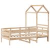 vidaXL Day Bed with Roof without Mattress 90x190 cm Single Solid Wood