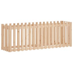 vidaXL Garden Raised Bed with Fence Design 200x50x70 cm Solid Wood Pine