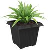 vidaXL Square Flower Pot 24 pcs Black 33 x 33 x 26 cm Plastic