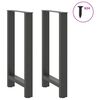 vidaXL Bar Table Legs Anthracite 2 pcs 50x(90-91) cm Steel