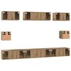 vidaXL TV Cabinet Set Wall-mounted 8 pcs Artisan Oak Engineered Wood