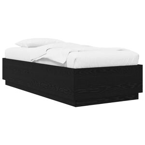 vidaXL Bed Frame Black Oak 80 x 200 cm Engineered Wood