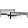 vidaXL Bed Frame without Mattress with Headboard Black 160x200 cm Steel