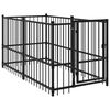 vidaXL Dog Kennel Black 193.5x97x100 cm Steel