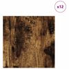 vidaXL Decor Panels 12 pcs Smoked Oak 30 x 30 x 0.27 cm
