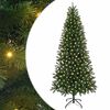 vidaXL Artificial Christmas Tree with 300 LEDs Green 240 cm PE and PVC