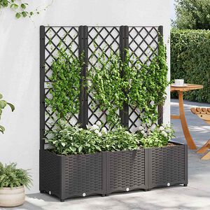 vidaXL Garden Black 120 x 40 x 136 cm
