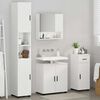 vidaXL Bathroom Furniture Set 4 pcs White Engineered wood & Metal