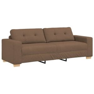 vidaXL Sofa Brown 221 x 80 x 80 cm Fabric