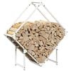vidaXL Firewood Rack White 80x25x80 cm Cold-rolled steel