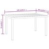 vidaXL Garden Table Black 140x90x74 cm Aluminium and WPC