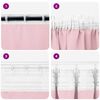 vidaXL Blackout Curtains with Rings 2 pcs Baby Pink 260 x 140 cm