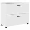vidaXL Bathroom Furniture Set with Drawer 2 pcs High Gloss White