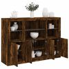 vidaXL Sideboards with LED Lights 3 pcs Smoked Oak Engineered Wood