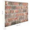 vidaXL 3D Wall Panels with Dark Brown & Grey Brick Design 10 pcs EPS