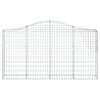 vidaXL Arched Gabion Baskets 5 pcs 200x30x100/120 cm Galvanised Iron