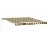 vidaXL Awning Manual Green and Yellow 300 x 250 x 165 cm Polyester