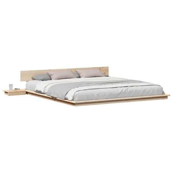 vidaXL Bed Frame Brown 180 x 200 cm Wood