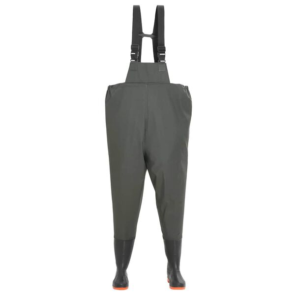 vidaXL Wading Pants with Boots Green Size 42