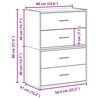 vidaXL Cabinets with 2 Drawers 2 pcs Old Wood 60x31x40 cm Engineered Wood