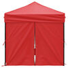 vidaXL Folding Party Tent with Sidewalls Red 2x2 m