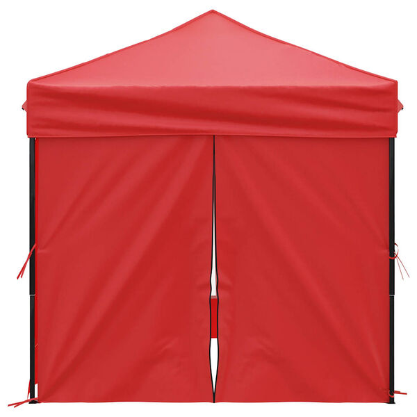 vidaXL Folding Party Tent with Sidewalls Red 2x2 m