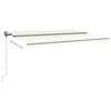 vidaXL Freestanding Manual Retractable Awning 500x300 cm Cream