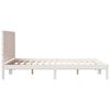 vidaXL Extra Long Bed Frame without Mattress White 140x220 cm Solid Wood