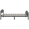vidaXL Bed Frame without Mattress Dark Grey Solid Wood Pine 100x200 cm (322047+321990)