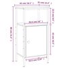 vidaXL Bedside Cabinets 2 pcs Sonoma Oak 41x31x80 cm Engineered Wood