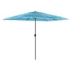 vidaXL Garden Parasol with Steel Pole Blue 300x200x250 cm