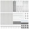 vidaXL Hexagonal Fence with Post 100 x 0.6 m Galvanised Steel Silver