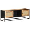vidaXL TV Cabinet | Natural Wood | Solid Mango Wood, Natural Cane, Iron | Medium