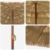 vidaXL Beach Parasol Natural 160 x 160 x 196 cm Polyester and Steel