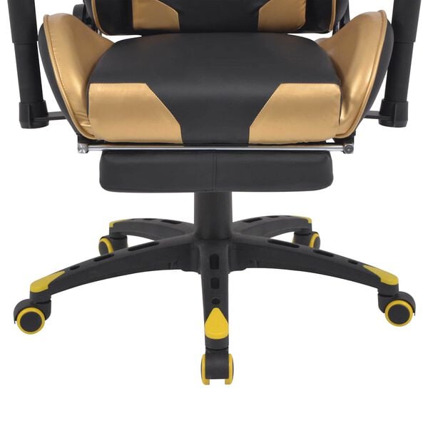vidaXL Gaming Chair Gold 70 x 71 x 136 cm Artificial Leather