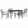 vidaXL Garden Dining Set 5 pcs Anthracite Powder-Coated Steel