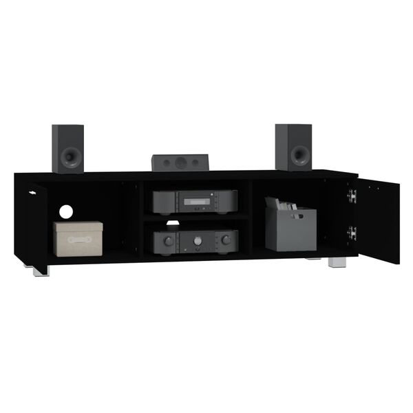 vidaXL TV Cabinet Black 140x40.5x35 cm Engineered Wood