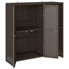 vidaXL Storage Cabinet with Shelf Brown 100 x 36 x 102 cm Rattan