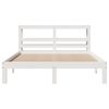 vidaXL Bed Frame with Headboard without Mattress White 140x190 cm