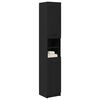 vidaXL Bathroom Cabinet Black oak 32 x 34 x 188.5 cm Engineered Wood