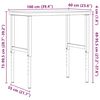 vidaXL Workbench 100x60x(73-99.5) cm Solid Wood Acacia Rectangular