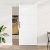 vidaXL Sliding Door White 93 x 211 cm Solid Pine Wood and Plywood