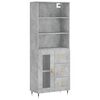 vidaXL Highboard Concrete Grey 69,5x34x180 cm Engineered Wood