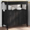 vidaXL Kitchen Trolley Plain Black 88.5 x 40 x 48 cm
