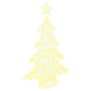 vidaXL Christmas Tree with 100 LEDs Warm white 120 cm Acrylic