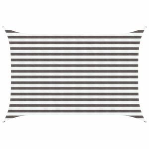 vidaXL Sunshade Sail 2 x 2.5 m HDPE Rectangular Light Grey and White