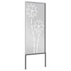 vidaXL Garden Privacy Screen Silver 50 x 140 cm Stainless steel