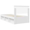vidaXL Bed Frame with Headboard White 90 x 200 cm Solid Pine Wood