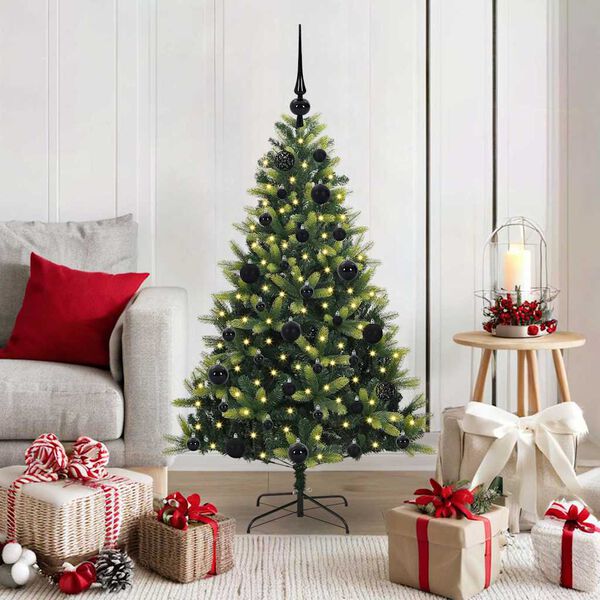 vidaXL Artificial Hinged Christmas Tree 150 LEDs Green 120 cm